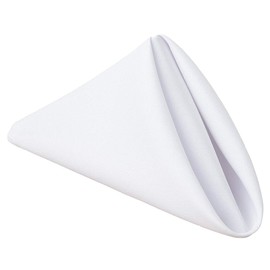 White Cloth Napkins – 100 Pack of 20” Large Dinner Table Linen - Easy Care and Perfect for Restaurant, Hotel, Wedding or Catering – Commercial Quality neatly Hemmed Napkins in Premium Weight Fabric