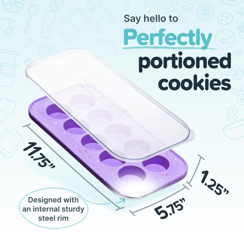 Souper Cubes Silicone Cookie Dough Freezer Tray - Perfect for
