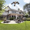 Flerigh Bird Hawk Flying Kite with Pole Crops Farm Protector