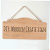 BELLIFFY 2Pcs Unfinished Wood Signs Blank Hanging Plaque for DIY