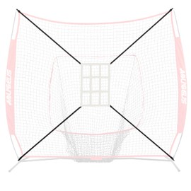 AOLIGEIJS Baseball Net Adjustable Strike Zone Target… (Strike Zone Pro, White)