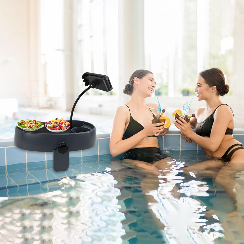 Lanathel 3-in-1 Adjustable Hot Tub Tray Table with 360° Rotation