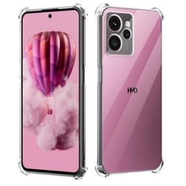 GIOPUEY Clear Case Compatible with HMD Skyline, Ultra Thin TPU Case, Air Cushion Protection, [Not Easy to Yellow] Shockproof Case - Transparent