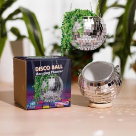 Bubblegum Stuff Disco Ball Hanging Planter (4 in) - Hanging Planters for Indoor Plants - Spherical Shaped Plant Pots with Mirrored Exterior - Available in 4-inch, 6-inch and 8-inch Sizes……