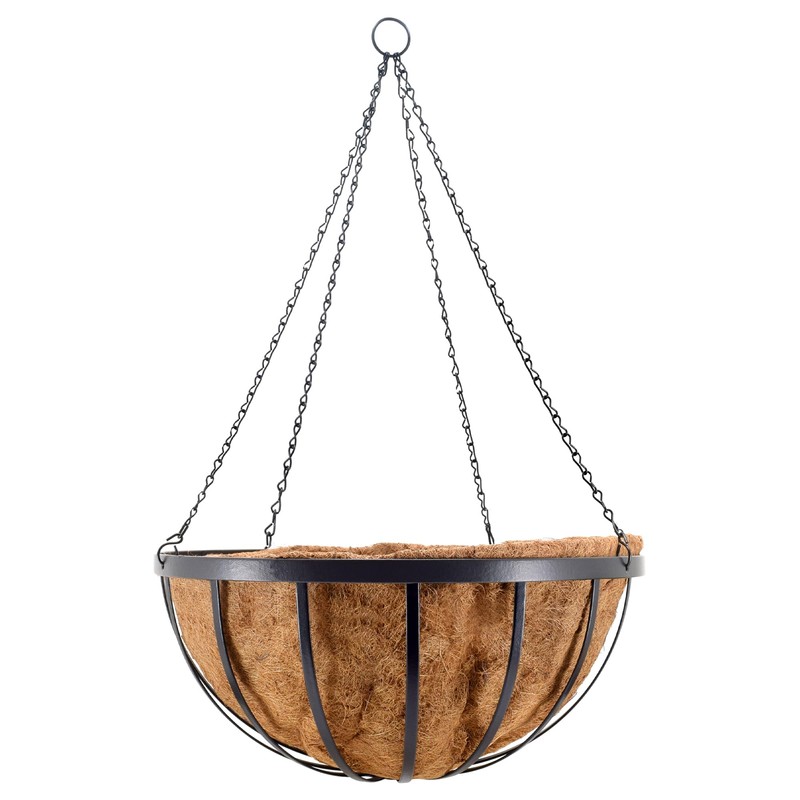Arcadia Garden Products Round Hanging Planter Basket with Coco Liner