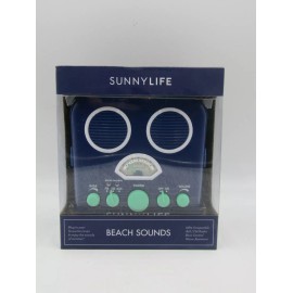 Sunnylife Beach Sounds Portable Radio Speaker MP3 Retro Blue Depths #C115