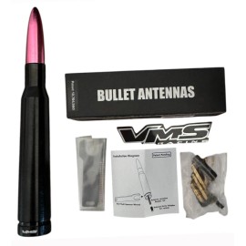 VMS RACING PINK AND BLACK BULLET ANTENNA FOR SILVERADO AVALANCHE AND SIERRA UP TO 2006