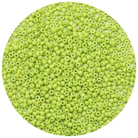 ORNSHIZI 3mm Light Green Seed Beads 8/0 50gram About 1780pcs Seed Beads for Making Wrist Bracelet Earring Necklace Jewelry