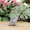 mikilov Elephant Resin Statue with Solar Lantern (Back Statue Decoration,