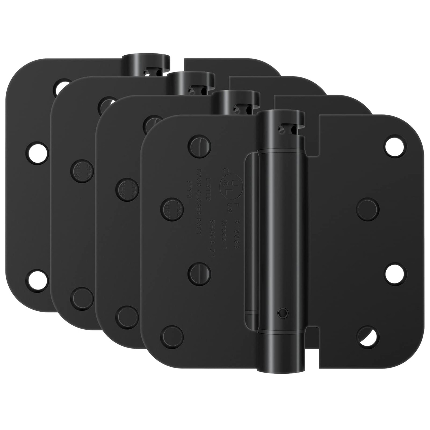 HOSOM Self Closing Door Hinges 4 Inch Spring Loaded Hinges Soft Close ...