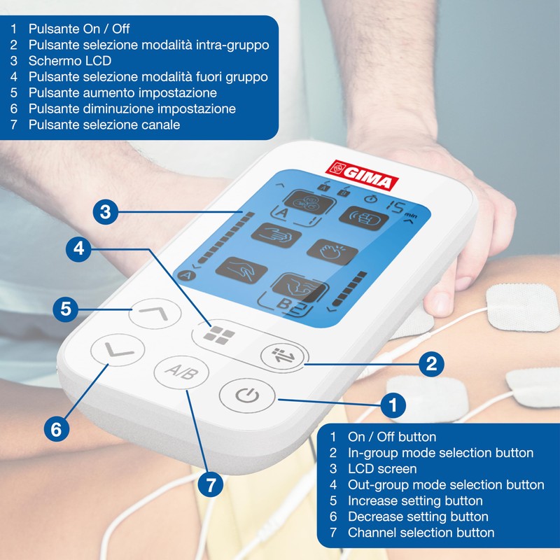 KURA TENS - 2 canali - 6 programmi IT,DK,LT,FI,HU,RO,HR,SI,GR,BG