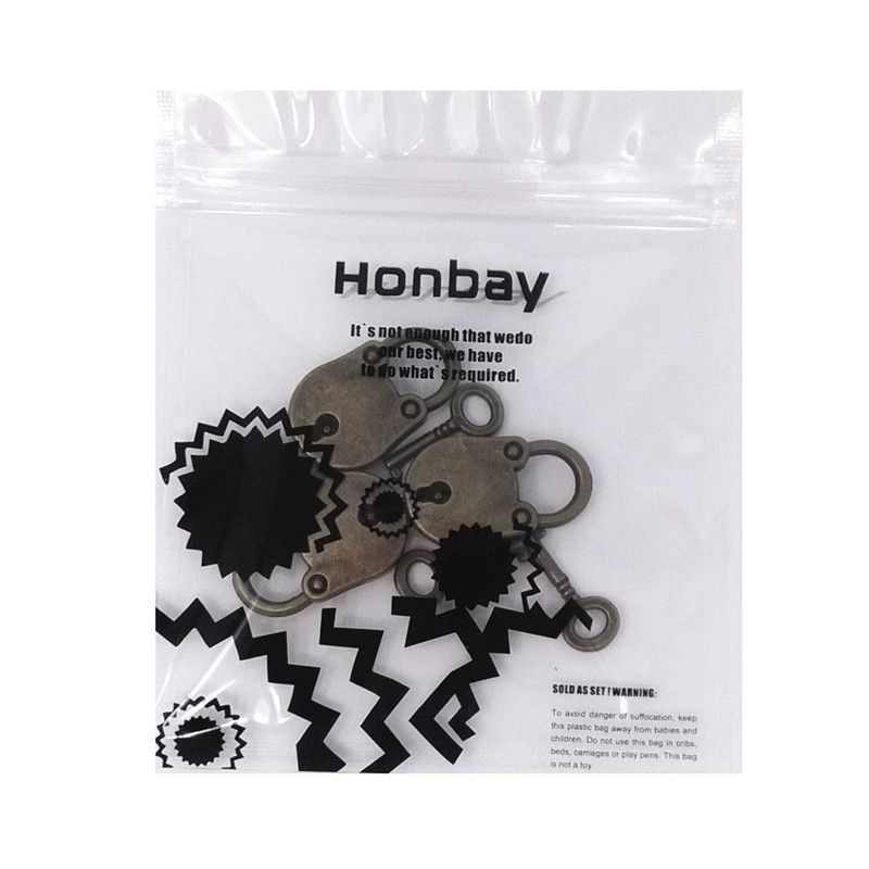 Honbay 3pcs Vintage Antique Style Mini Archaize Padlocks Key Lock