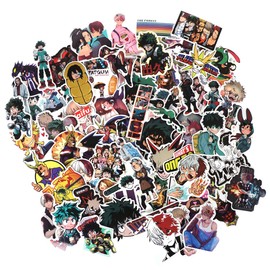 CoolChange High Quality Anime Academia Vinyl Stickers, 73 Pack