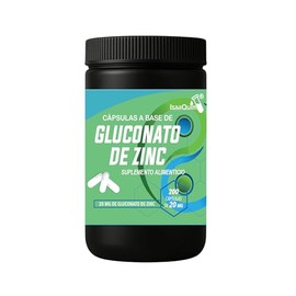 IsaaQuim Gluconato de Zinc 20 mg – 200 Cápsulas | Suplemento Alimenticio de Alta Pureza | 200 Porciones