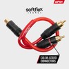 Install Link Audio Cable RCA for Subwoofer or Stereo Cable,