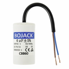 BOJACK CBB60 6uF 450V 50/60HZ Starting Capacitor, SH Motor Operating Capacitor, AC Motor Capacitor, with Wire