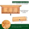 Bamboo Kitchen Knife Holder Lock Box - Knife Drawer Organizer
