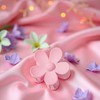 2Pcs Pink Hair Claw Clips Flower Shaped Plastic Jaw Clips