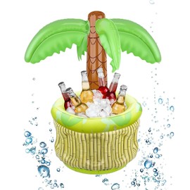 LUMOOM Inflatable Palm Tree Drink Cooler, Floating Drink Holder, Inflatable Pool Drink Holder, Floating Bar Party Accessories for Summer Party Decoration