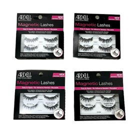 Ardell Lot 4 Ardell Professional Magnetic Lashes Double Demi Wispies Reusable Eyelashes