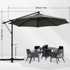 ABCCANOPY 10FT Cantilever Umbrella Offset Hanging Patio Umbrella with Base