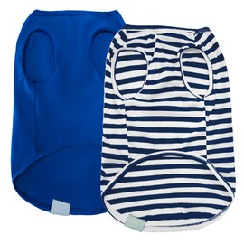 ZhuPolly Dog Shirts for Large Dogs Boy 2 Pack Stretchy Lightweight Calm Spring Puppy Clothes Breathable Tshirts for Medium Dogs Blue Size 3XL for Father Day