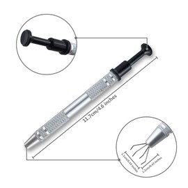 Pinza de algodón para manicura y manicura limpia, herramienta de estampado de uñas, herramienta de algodón para arte de uñas, componente electrónico, captura chip IC herramienta de recogida de la herramienta plateada.