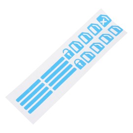 GANAZONO Car Door Handle Button Decals Luminous Blue Stickers Fluorescent Car Decor Night Driving Safety