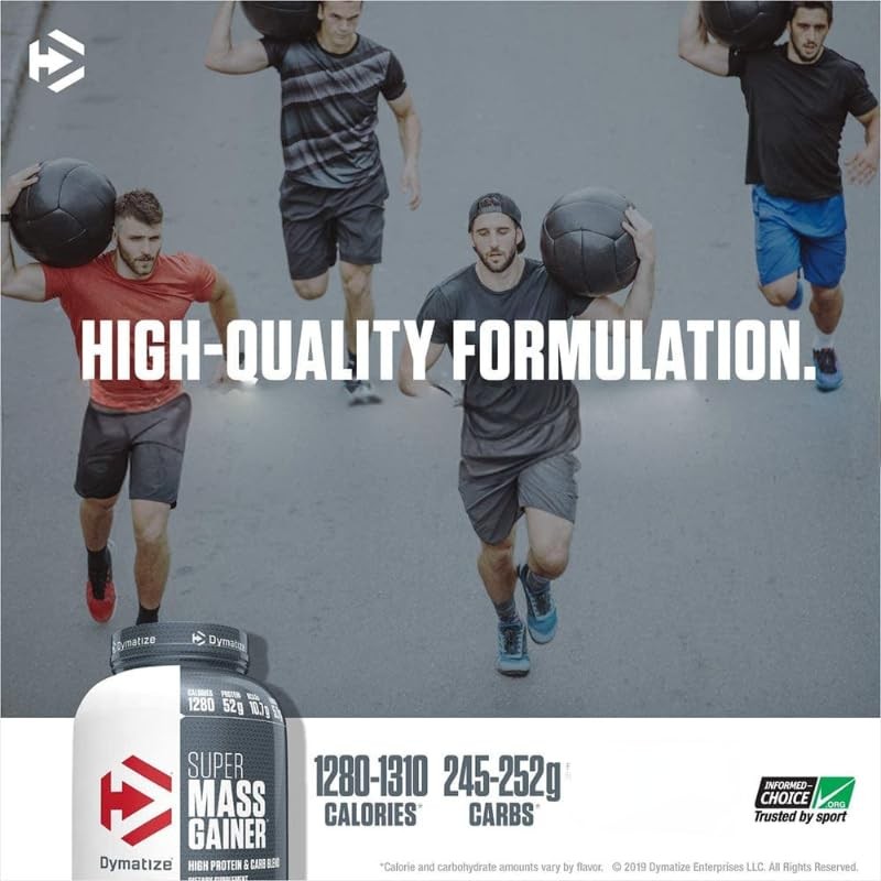 Dymatize Super Mass Gainer Protein Powder, Gourmet Vanilla, 52g Protein,