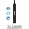 SABRENT 4 Port Portable USB 2.0 Hub (9.5" Cable) for