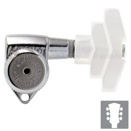 Hipshot NEW Hipshot Grip-Lock Open-Gear w/ White Pearl IMPERIAL Buttons 3x3 - CHROME
