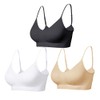 Comfyin Bralette Acolchado para Mujer, Tirantes para Dormir, sin Costuras,
