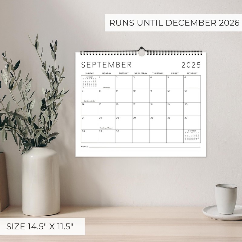 Beautiful 2026 Wall Calendar - Runs until December 2026 -