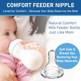 NURTIVA Baby Bottle Set for Newborns - 2 BPA-Free Feeding Bottles (240ml & 300ml) with Silicone Pacifier - 240 ml is from 0-12 Months and 300 ml 12 to 24 Months- Milk Bottle Kit for New Born Babies