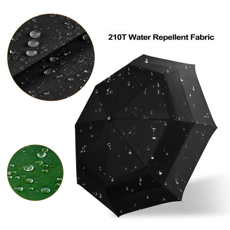 Lejorain 54inch Large Umbrella Auto Open Close with Folding Golf
