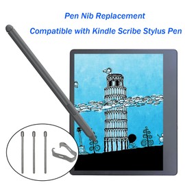 3 Pcs Pen Nib Replacement for Kindle Scribe Stylus Pen Nib Replacement Compatible with Kindle Scribe Stylus Pen Tip, 4096 Pressure Sensitivity