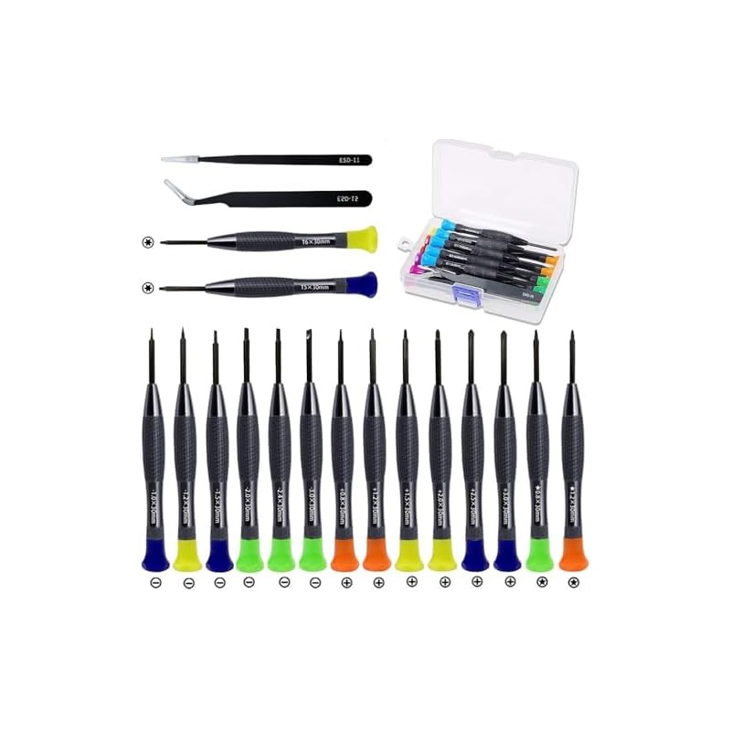 Juego de Destornilladores, 18 Pcs Kit de Desarmadores Magnéticos Pequeños