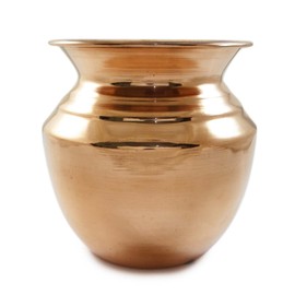 (Bronze-1, L 5, W-4.6) - Pure Copper Lota Pooja Item Hindu Prayer Lota Kalash Copper Pot Arti Lota