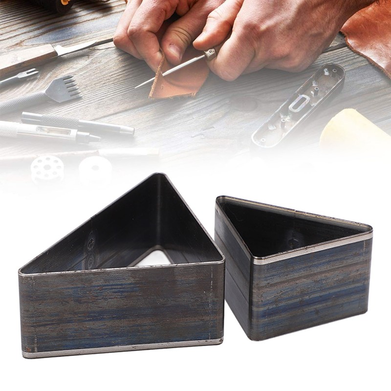 2PCS Triangle Leather Cutter Alloy Steel Hollow Punch Cutter Set
