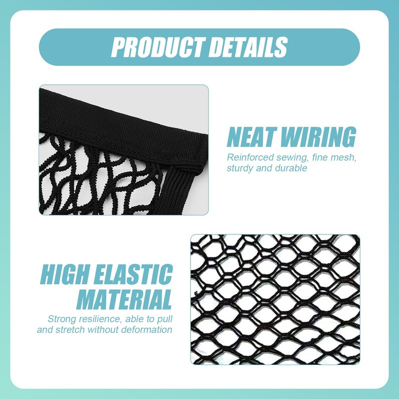 Satiskid Car Cargo Net, 110 x 60cm, Elastic Nylon Baggage