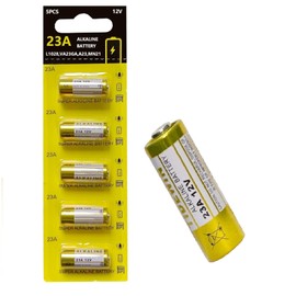 23A 12V Alkaline Battery, A23 Battery,5 Pack, for Doorbells and Remote Controls