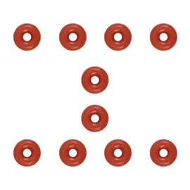 Ofowin [10 Pcs] Silicone O-Rings Red 4mm OD 1mm ID 1.5 mm Width, Metric VMQ Sealing Gasket for Cup Lids, Coffee Maker, Brewing Fitting, Washer, Filter, Pump, Plumbing, Hose, Gauge, Auto, Machine