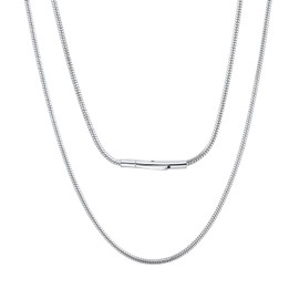 Layering Necklaces Stainless Steel Snake Chains 22 inch Chain Men Thin Necklace Chain