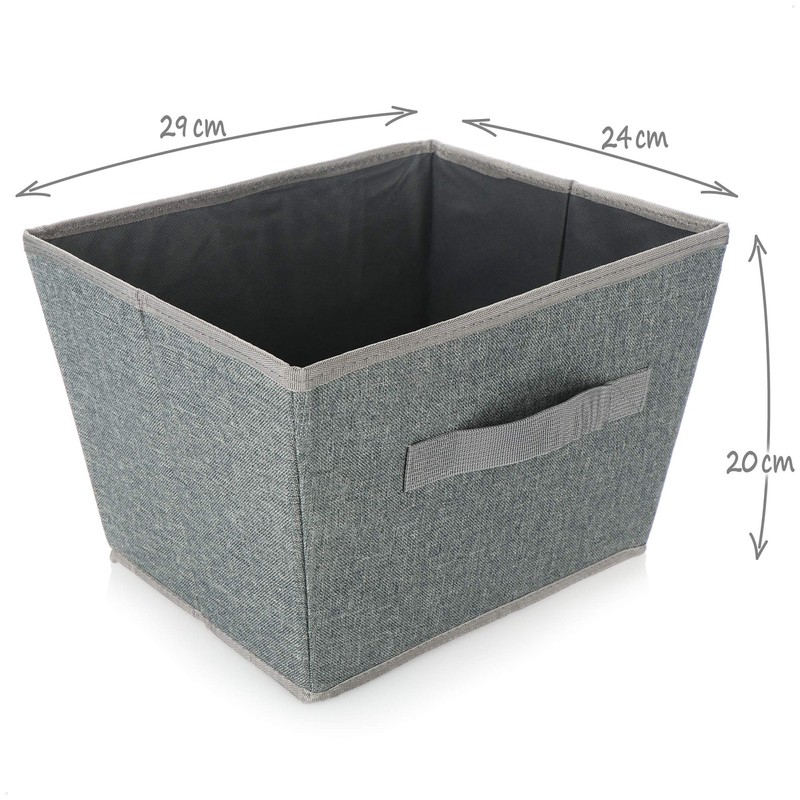 com-four® 2 x Storage Boxes - Foldable Box for Storage