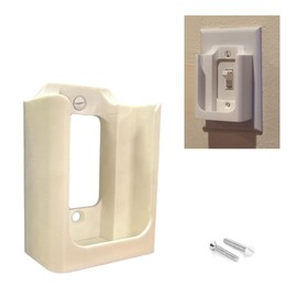 Wall Mount Remote Control Holder Compatible with Minka Aire RCS & RC Series Ceiling Fans, White, Made in USA (Toggle Switch Mount)