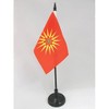 AZ Flag, Table Flag, Macedonier, Ethnie, 15 x 10 cm,