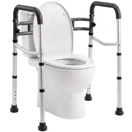 Eazy Advance Toilet Frame for Elderly & Disabled, Height Adjustable Toilet Safety Frame with Support Handles, Bathroom Mobility Aid for Sitting & Standing Assistance