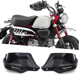 MAORANG For Monkey 125 MONKEY 125 Monkey 125 2025 Motorcycle Handguard Hand Guard Windshield Both Hands Handle Windproof Monkey 125 2021-2026 Motorcycle Accessory (Black) [Parallel Import]