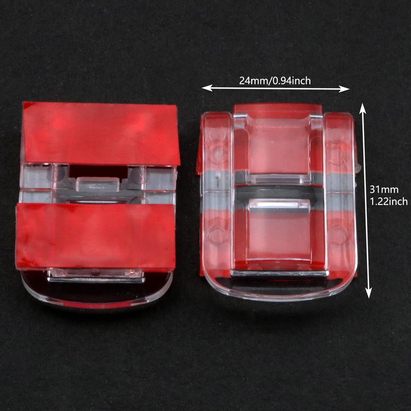 LUORNG 4PCS Clear Acrylic Lock Hasp Buckles Mini Hinge Hasp