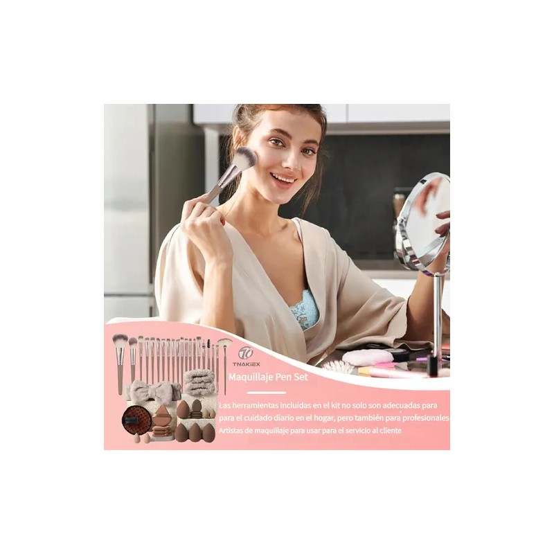 Brochas Maquillaje Profesional Y Herramientas Cosméticas 40p